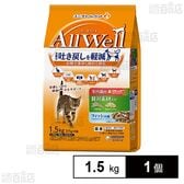 AllWell 室内猫用 贅沢素材入りフィッシュ味天然小魚とささみフリーズドライ入り 1.5kg(375g×4袋入)