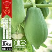 【15kg（約15-24玉） 】かのや有機青パパイヤ