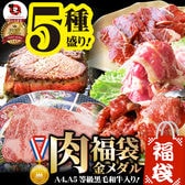 【5種/金メダル】メガ盛り 肉の福袋＜黒毛和牛ロースステーキ入り！店長オススメ！フルセット＞