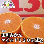 【予約受付】10月下旬~順次出荷【福岡】約2kg　山川みかん マイルド130