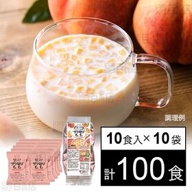 [計100食]アスザックフーズ ザク切りもも 8.6g×10食×10袋 | 冷たい牛乳でつくるももミルク