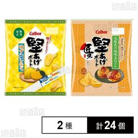 [2種計24個]カルビー 堅あげポテト ゆず塩レモン味 60g / 匠味淡路島たまねぎ味 61g | 堅あげポテト2種セット