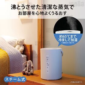 [1.8L/オフホワイト] 象印(ZOJIRUSHI)/スチーム式加湿器 (連続加湿約8時間/フィルター不要)/EE-MA20-WA