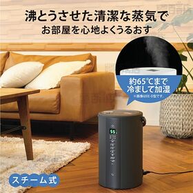 [4.0L/ソフトブラック] 象印(ZOJIRUSHI)/スチーム式加湿器 (デジタル表示/静音モード(約30dB※4)/木造和室～10畳/プレハブ洋室～17畳)/EE-TA60-BM