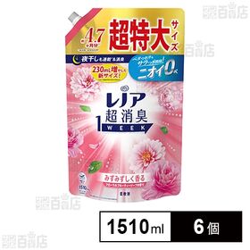 [6個]P&Gジャパン合同会社 レノア 超消臭1WEEK 柔軟剤 フローラルフルーティーソープ つめかえ 超特大 1510ml | 夜干しも速乾&消臭