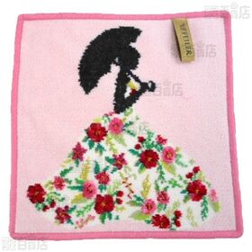 〈MISS FLOWER〉 フェイラーハンドタオル 25cm×25cm〈ピンク〉