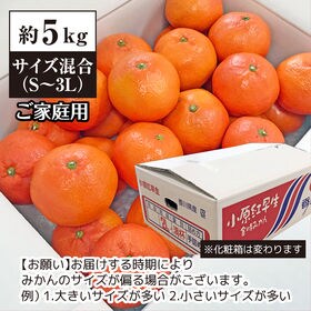 【約5kg(S-3L】 香川県産 小原紅早生みかん(ご家庭用・サイズ混合)