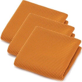 【オレンジ×3枚セット】熱中症対策にひんやりクールタオル | 冷感タオル  冷却タオル 夏スポーツタオル