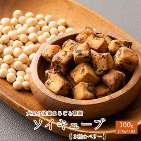 【100g×1袋】ソイキューブ(3種のベリー) | 小麦粉不使用＆ギルトフリー！大豆の栄養まるごと凝縮★大豆イソフラボン♪食物繊維とたんぱく質