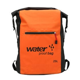 【オレンジ】丈夫で軽量！防水バッグ | 自転車 災害 ビーチ アウトドア キャンプ 釣り 防水リュック ウォータープルーフバッグ