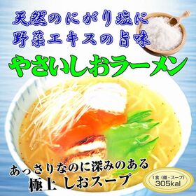 【2人前】お試しセット「やさいしおラーメン」天然にがり塩に野菜エキスを加えた特選ラーメン！