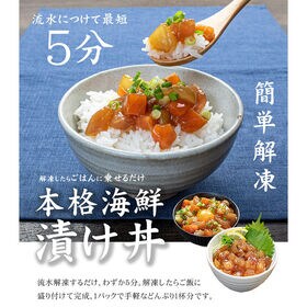 海鮮漬け 6食セット 天然マグロ サーモン イカ ぶっかけ海鮮づけ〈ksd6〉[海鮮漬け6食セット]