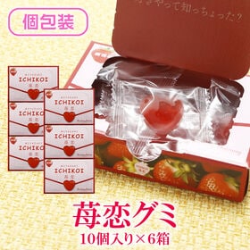 【10個入り×6箱】宮崎苺恋グミ | 宮崎県都城市産のいちごを使用し、甘みが凝縮されたグミです♪