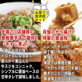 【計1.6kg】お家で居酒屋2種セット♪「全国約200店舗の鉄板焼き店で提供☆牛すじ煮込4食」