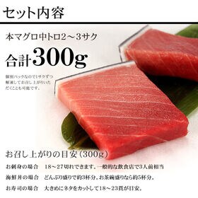 【300g】本マグロ中トロ 解凍レシピ付 刺身 海鮮 食べ物 [[中トロ300]