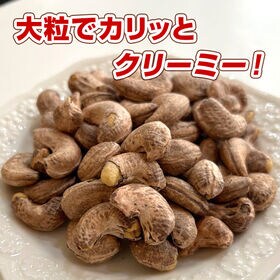 ＜シンプル百科＞【約300g】皮付き大粒カシューナッツ ほんのり塩味♪