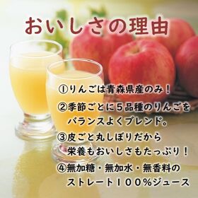 【1L×12本入】青森県 葉とらずりんご／りんごそのままの優しい味。　宅配便2個口配送