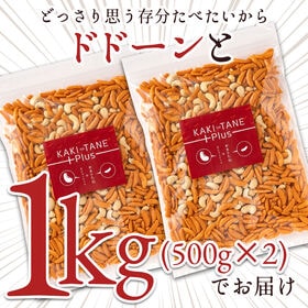 【1kg(500g×2)】 山盛り柿の種とカシューナッツ【メール便2個口配送】