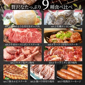 【計4.4kg】牡蠣焼き バーベキュー焼肉  ステーキ セット  9種盛り