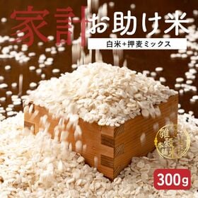 【300g(300g×1袋)】家計お助け米 押麦ミックス 白...