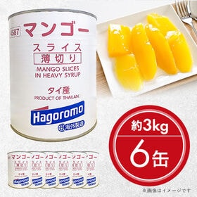 【賞味期限間近】【約3kg×6缶】はごろもフーズ マンゴー スライス シラップ（シロップ）づけ業務用