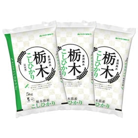 【計15kg(5kg×3袋)】新米 令和6年産 栃木県産コシ...