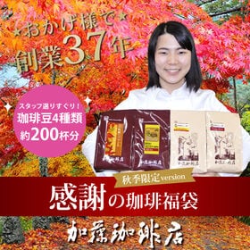 【計2kg(500g×4種)】感謝の珈琲飲み比べ 秋季限定version＜挽き具合：中挽き＞