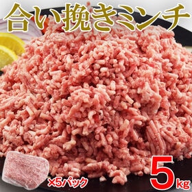 【5kg】メガ盛り！！合挽ミンチ肉 業務用(1kg×5pc) 牛60％ 豚40％