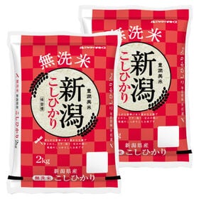 【計4kg(2kg×2袋)】新米 令和6年産 新潟県産コシヒカリ 無洗米 | 言わずと知れた人気のお米!! 無洗米 新潟県産 コシヒカリ