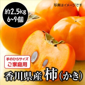 【予約受付】10/25~順次出荷【約2.5kg】香川県柿（ご家庭・不揃い）2箱同時申込で2kgおまけ