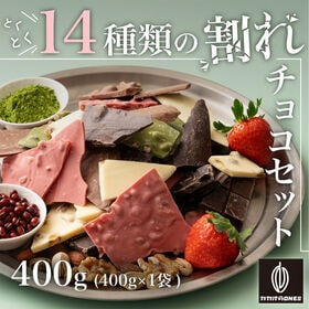 【400g】割れチョコ(14種類の贅沢ミックス)【冷蔵便】 | 14種類の割れチョコを贅沢にミックス！様々な味のチョコを一度にお楽しみいただけます♪