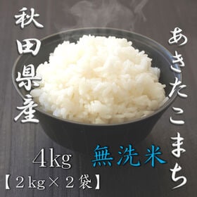 【計4kg/2kg×2袋】新米 令和6年産 秋田県産 あきたこまち 無洗米