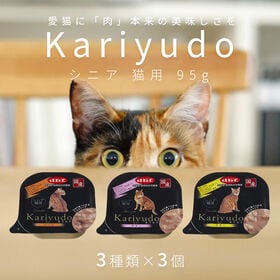 【3種計9個】デビフ Kariyudo カリユド シニア 猫用 ビーフ ささみ チキン | 愛猫に肉本来の美味しさを