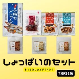 【日替数量限定】【7種/各1袋】しょっぱいのセット♪(鮭とば・ししゃも・カリカリ大豆)【先行チケット利用NG】