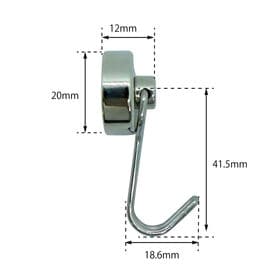 【10個セット】強力マグネットフック　シルバー　最大耐荷重15kg