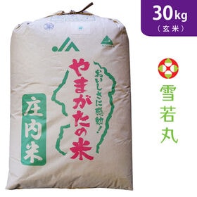 【30kg(30kg×1袋)】令和6年産 新米 【玄米】山形県産雪若丸