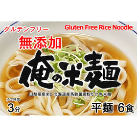 【計720g/120gx6袋】山梨県産米と北海道産馬鈴薯澱粉だけの平麺