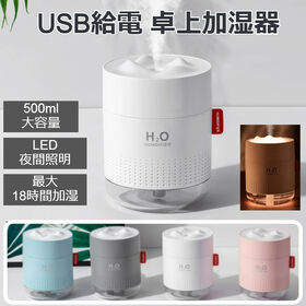 【ホワイト】USB給電 卓上加湿器