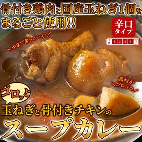 ゴロッと 玉ねぎ と骨付き チキン の スープカレー【1人前260g×2袋】富良野市場