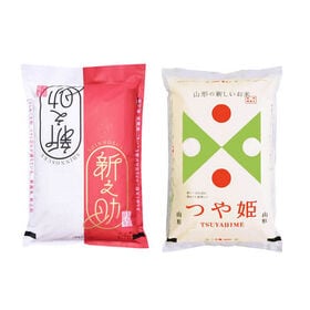 【2種計10kg】新米 令和6年産「新之助」&「つや姫」ナイスカップルセット | 「新之助」と「つや姫」の食べ比べナイスカップル 白米セット♪