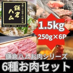 【1.5kg/250g×6パック】鎌倉ハム6種お肉セット