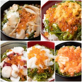 【10本】ご飯にのせるだけで絶品海鮮丼！「瓶ドン」(アワビ・ウニ・サーモン・たこ・いか 各2本)