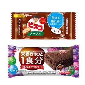 ビスコミニパック〈メープル10個〉＆ バランスオンminiケーキ〈チョコブラウニー16個〉