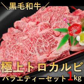 【計1kg】黒毛和牛極上トロカルビ バラエティーセット | WAGYUは世界を救う！