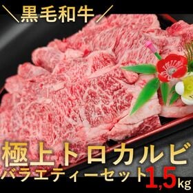 【計1.5kg】黒毛和牛極上トロカルビ バラエティーセット | WAGYUは世界を救う！