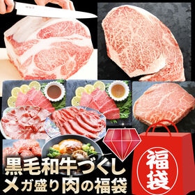 【計1.93kg】肉の福袋＜8種 食べ比べ＞メガ盛り！ルビー福袋！ | 日頃のご愛顧に感謝！！黒毛和牛づくし！人気のお肉ばかりの豪華セット