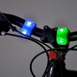 グリーン】自転車用セーフティミニライト3個セットを税込・送料