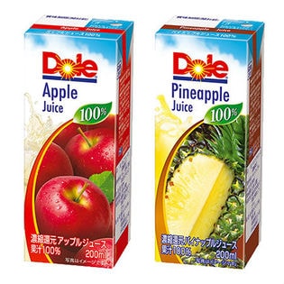 Dole(R) 200ml 4種計72本 アップル 100% / パイナップル 100% / オレンジ 100% / グレープ 100%を税込・送料込でお試し｜サンプル百貨店  | 雪印メグミルク株式会社