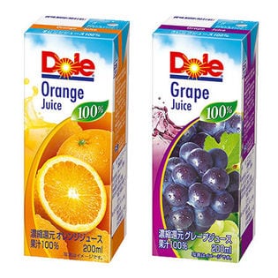 Dole(R) 200ml 4種計72本 アップル 100% / パイナップル 100% / オレンジ 100% / グレープ 100%を税込・送料込でお試し｜サンプル百貨店  | 雪印メグミルク株式会社