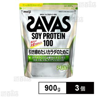 明治　SAVAS ソイプロテイン100ソイミルク味900ｇ×６袋健康食品